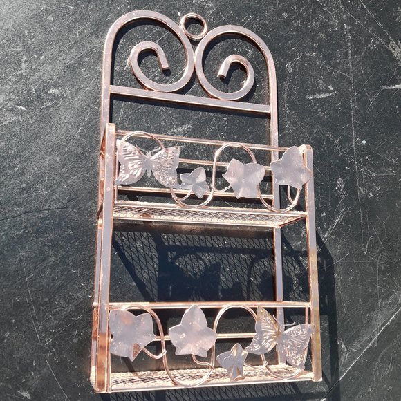 Display Shelf for Wall or Table Top Copper Metal Spice Rack shelves Wall Hanging - Picture 1 of 12